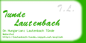 tunde lautenbach business card