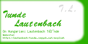 tunde lautenbach business card